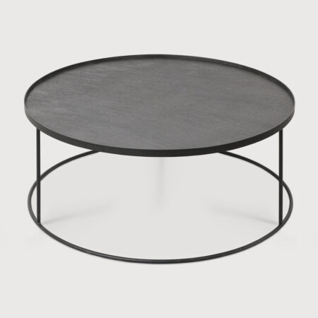 Ethnicraft Ronde Salontafel Tray Gelakt Hout
