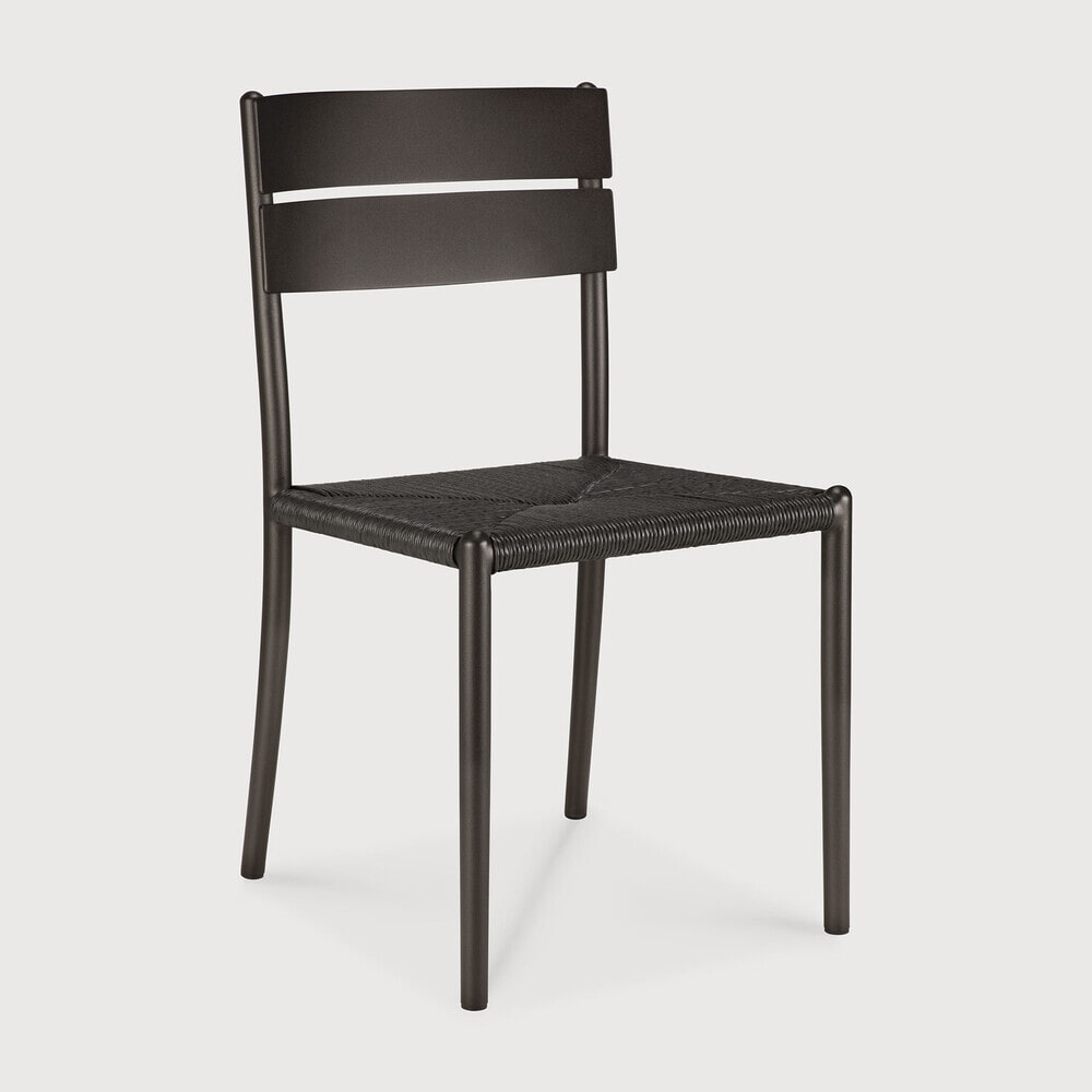 Ethnicraft Tuinstoel Elin Aluminium & Koord Zonder Armleuning - Dark Bronze | Ethnicraft