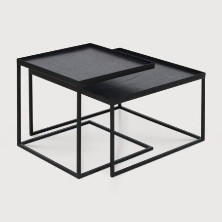 Ethnicraft Vierkante Salontafel Tray Gelakt Hout