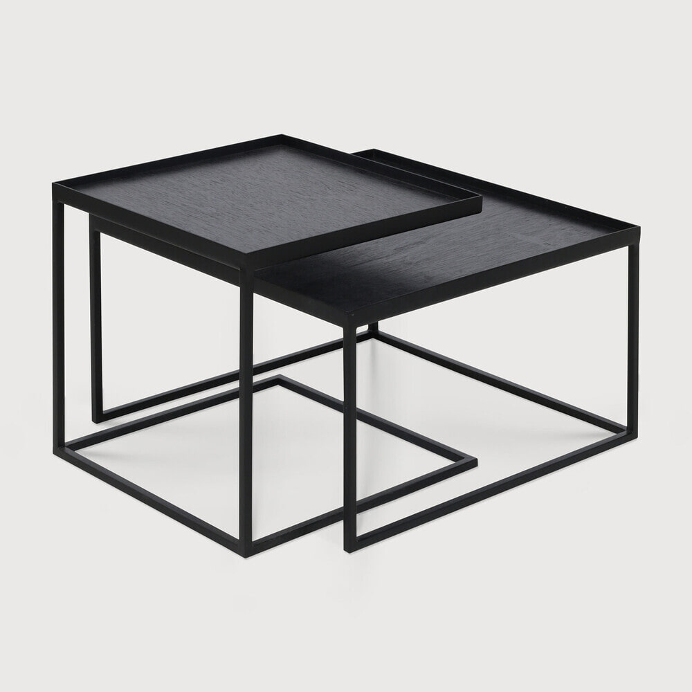 Ethnicraft Vierkante Salontafel Tray Gelakt Hout
