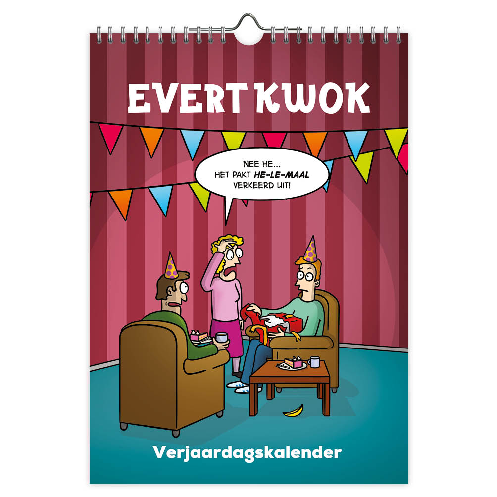 Evert Kwok A4 Verjaardagskalender | Comello