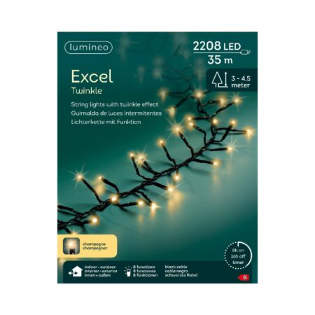 Excel twinkel 2208 LED Champagne | Lumineo
