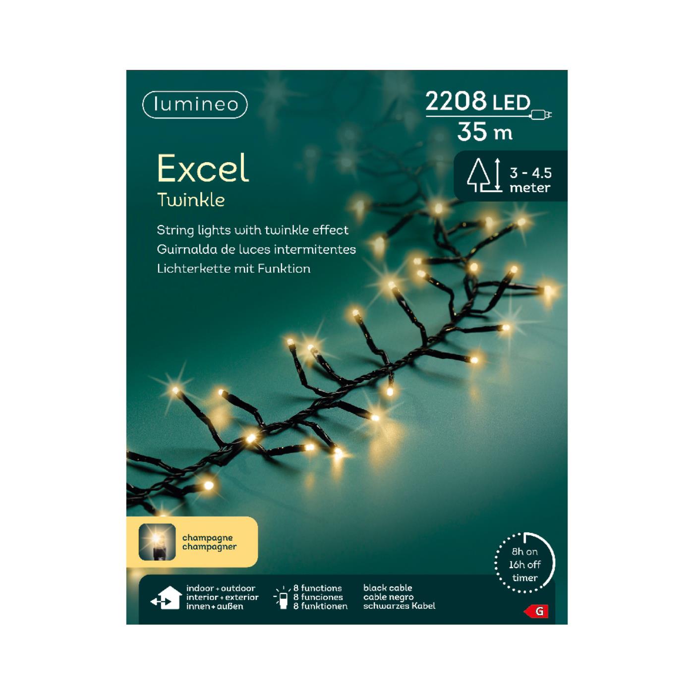 Excel twinkel 2208 LED Champagne | Lumineo