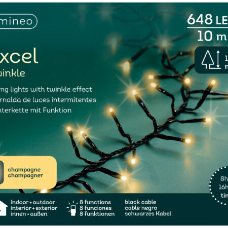 Excel twinkel 648 LED Champagne | Lumineo