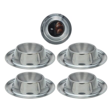 Excellent Houseware Eierdopset Rvs 4 Stuks | Excellent Houseware