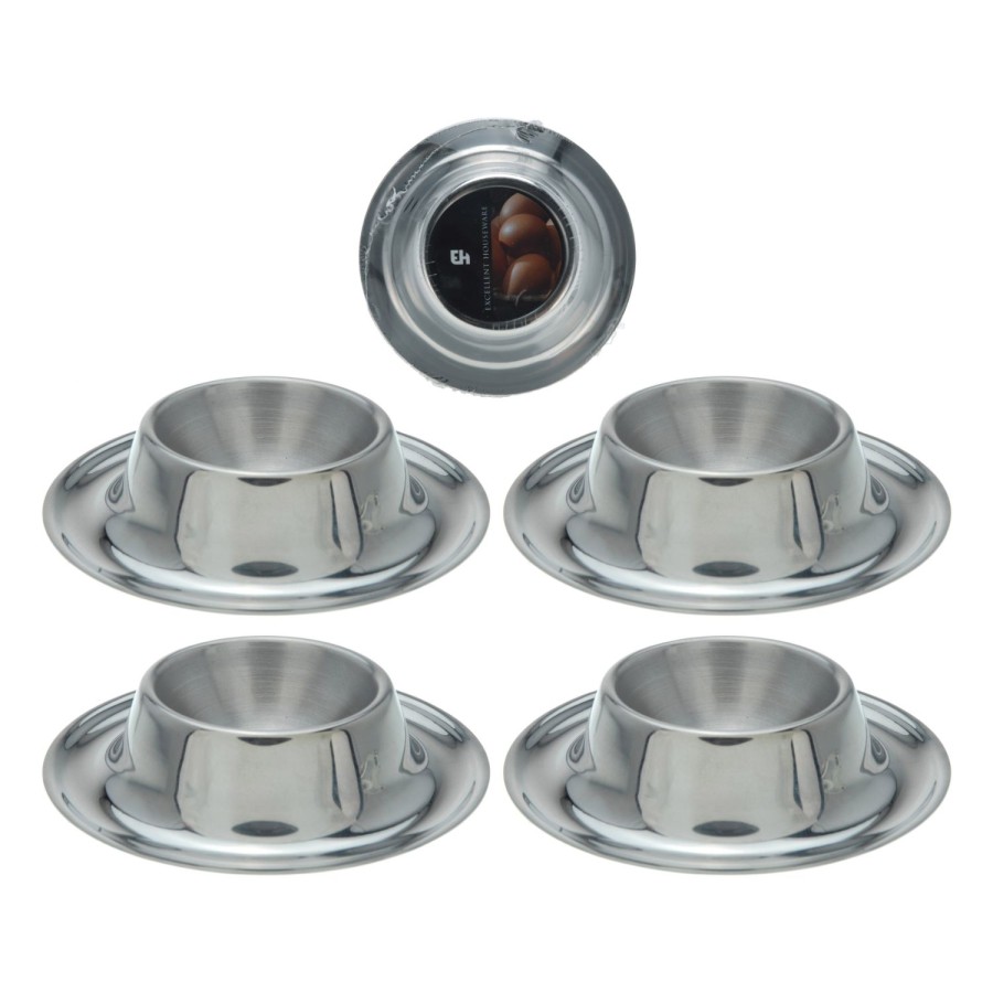 Excellent Houseware Eierdopset Rvs 4 Stuks | Excellent Houseware