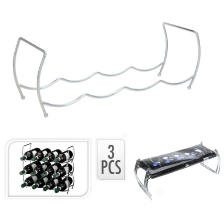 Excellent Houseware Wijnrek Stapelbaar Chroom | Excellent Houseware