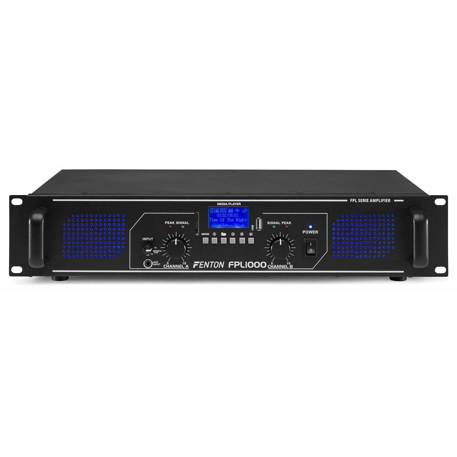 Fenton FPL1000 Digitale versterker 2x 500W met Bluetooth en mp3 speler | Fenton