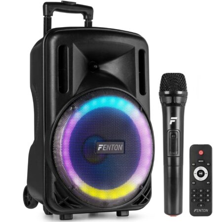 Fenton FT10LED MK2 party speaker met Bluetooth - Karaoke speaker met | Fenton