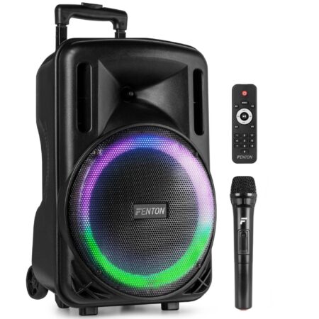 Fenton FT12LED MK2 party speaker met Bluetooth - Karaoke speaker met | Fenton
