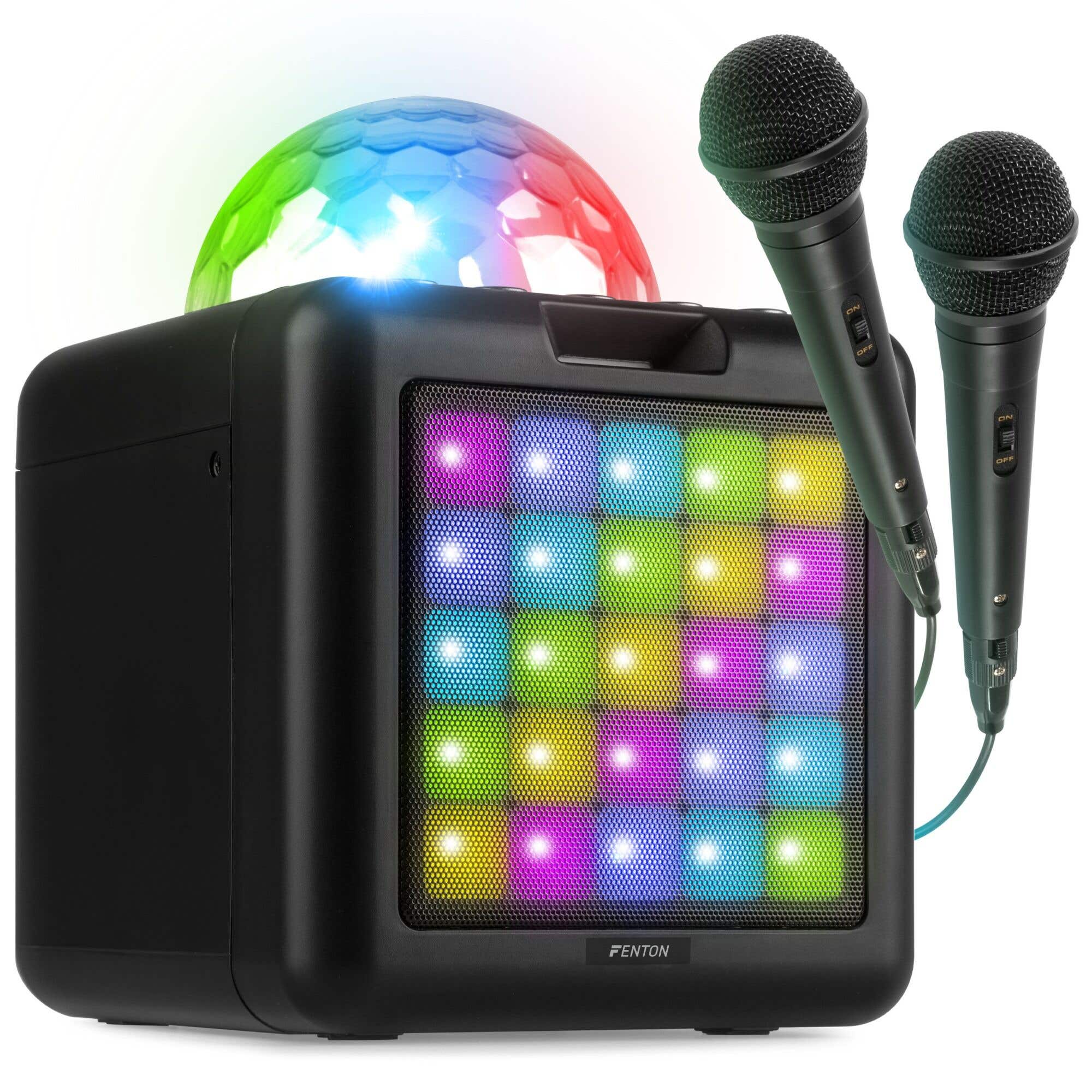 Fenton KAR15B karaokeset met Bluetooth en 2 microfoons - Inclusief | Fenton
