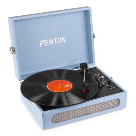 Fenton RP118E retro platenspeler met Bluetooth in /out en USB - Blauw | Fenton