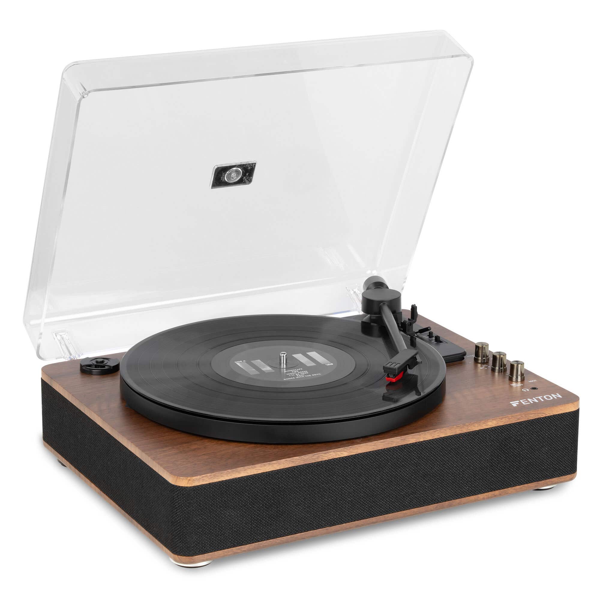 Fenton RP162 hifi retro platenspeler met Bluetooth in/out en speakers | Fenton