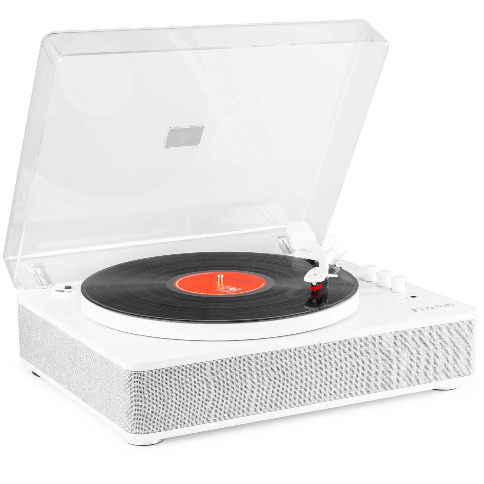 Fenton RP162W hifi retro platenspeler met Bluetooth en speakers - Wit | Fenton