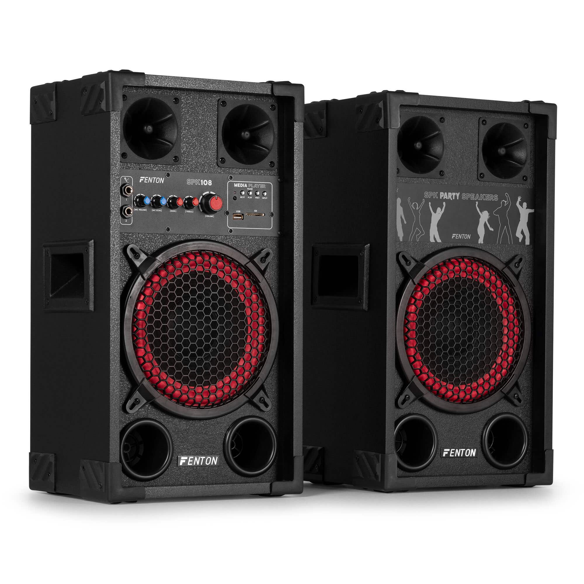 Fenton SPK-108 actieve speakers - PA speakers met Bluetooth - | Fenton
