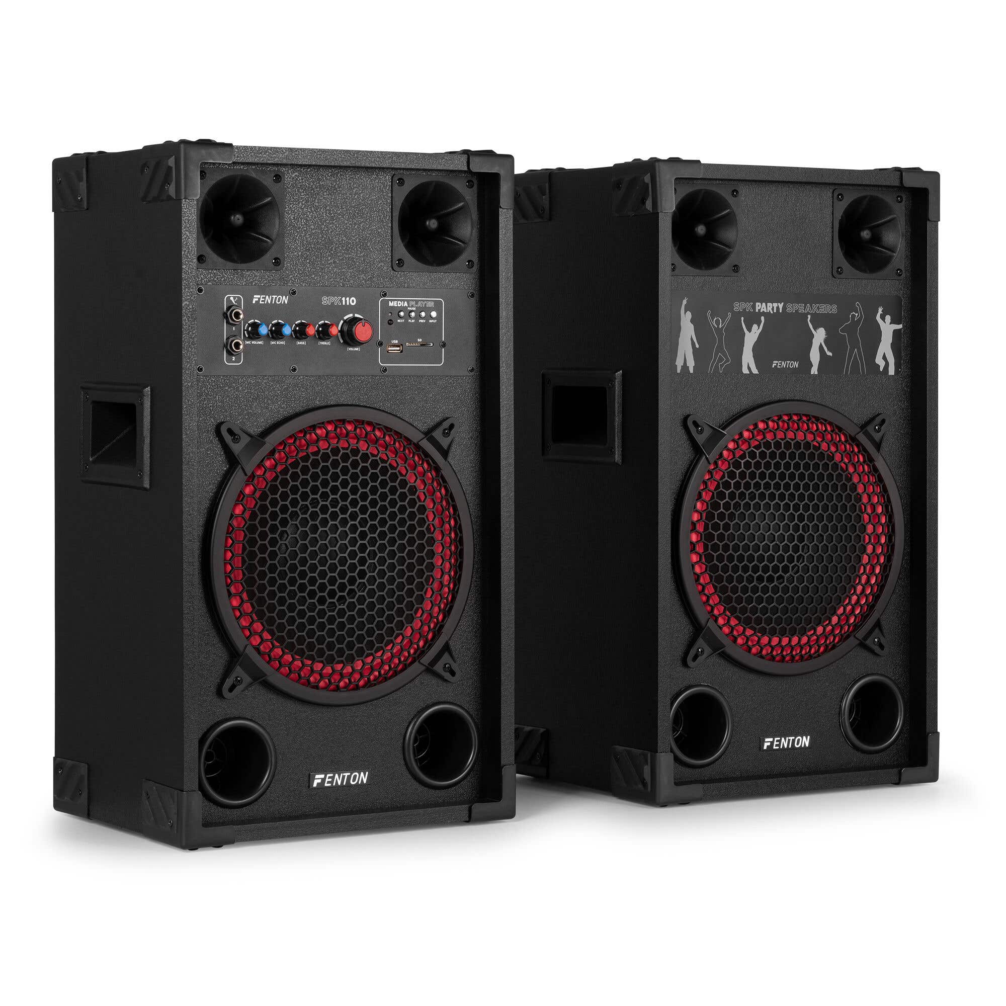 Fenton SPK-110 actieve speakers - PA speakers met Bluetooth - | Fenton