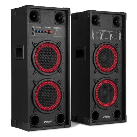 Fenton SPK-208 actieve speakers - PA speakers met Bluetooth - Dubbele | Fenton