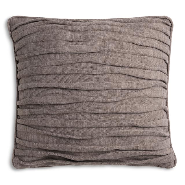 Finn kussen 50x50 taupe | Knit Factory