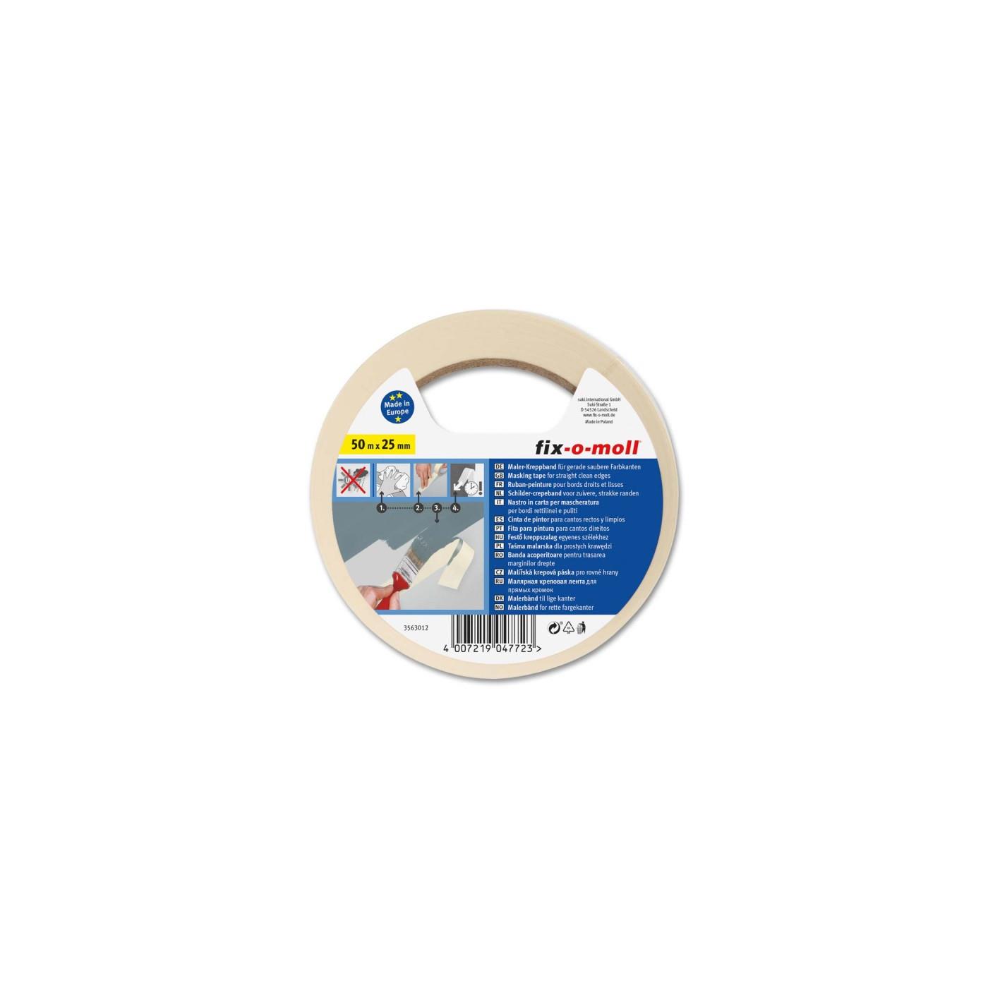 Fix-o-moll Maskingtape 50mx25mm | Fix-o-moll