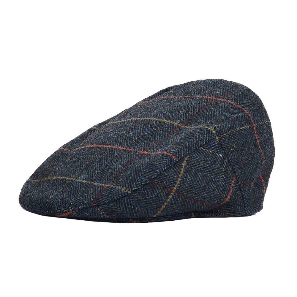 Flat Cap Wilkin Navy Herringbone | Barbour