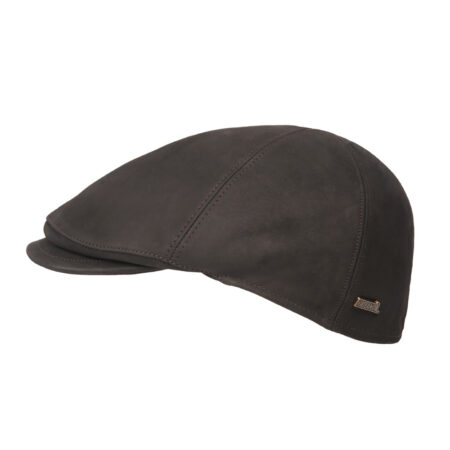 Flatcap Maiko Leather black | Hatland