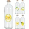 Fles glas met dop kurk 1L | Excellent Houseware