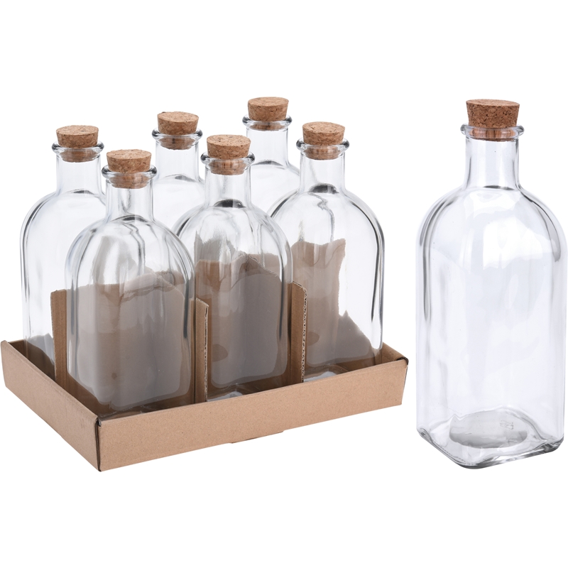 Fles glas met kurk 500ml | Excellent Houseware