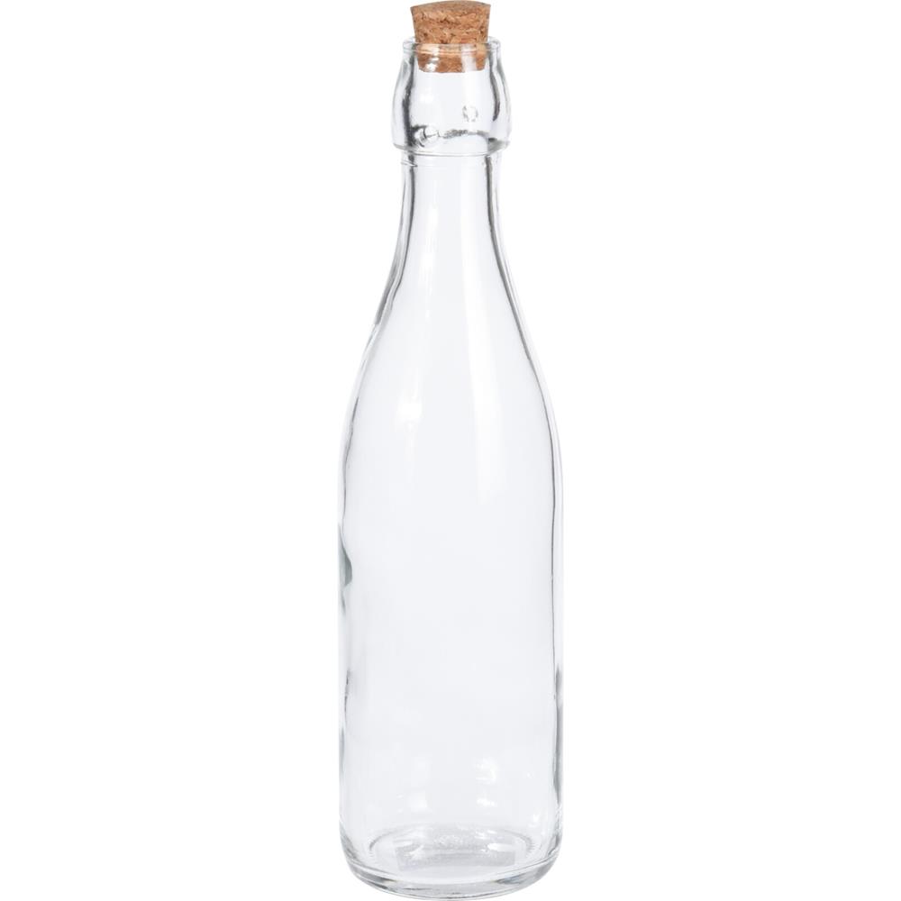 Fles glas met kurk 500ml transparant | Excellent Houseware