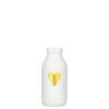 Fles vaas glas wit met hart Ø4.8xH10