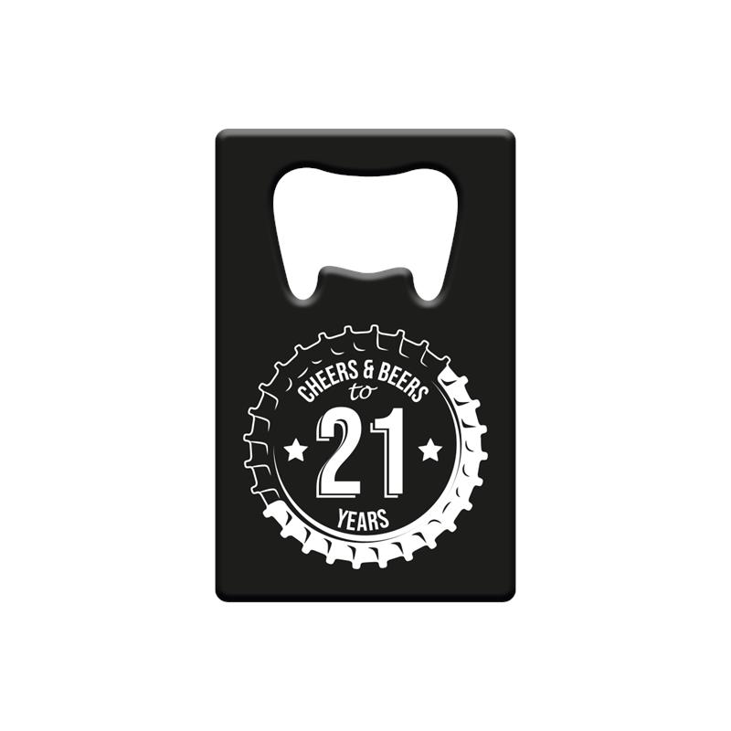 Flesopener metaal - 21 jaar | Paperdreams