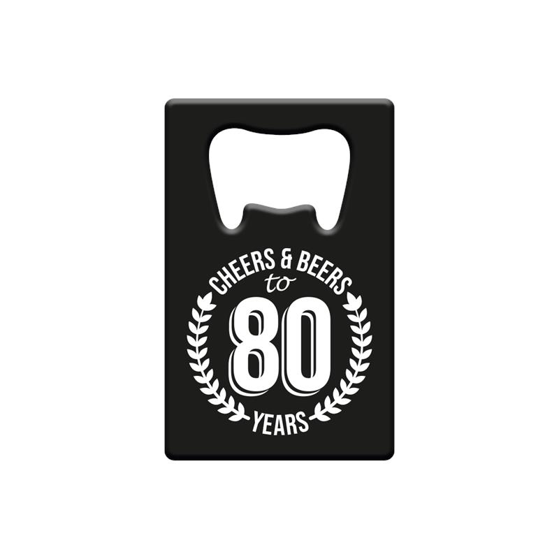 Flesopener metaal - 80 jaar | Paperdreams