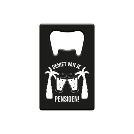 Flesopener metaal - Pensioen | Paperdreams