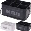 Flessenhouder metaal 28x19x13 cm | Z