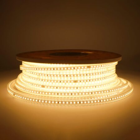 Flex120 LED Strip 50 meter - 3000K warm wit - IP65 waterdicht - Buiten & Binnen - 120 LEDs/m - 400 Watt 42.000 lumen - Inkortbaar per meter - Dimbaar | HOFTRONIC