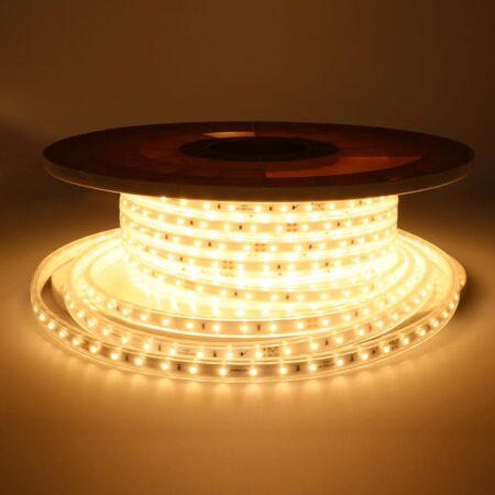 Flex60 LED Strip 25 meter - 3000K warm wit - IP65 waterdicht - Buiten & Binnen - 60 LEDs/m - 200 Watt 17.500 lumen - Inkortbaar per meter - Dimbaar | HOFTRONIC