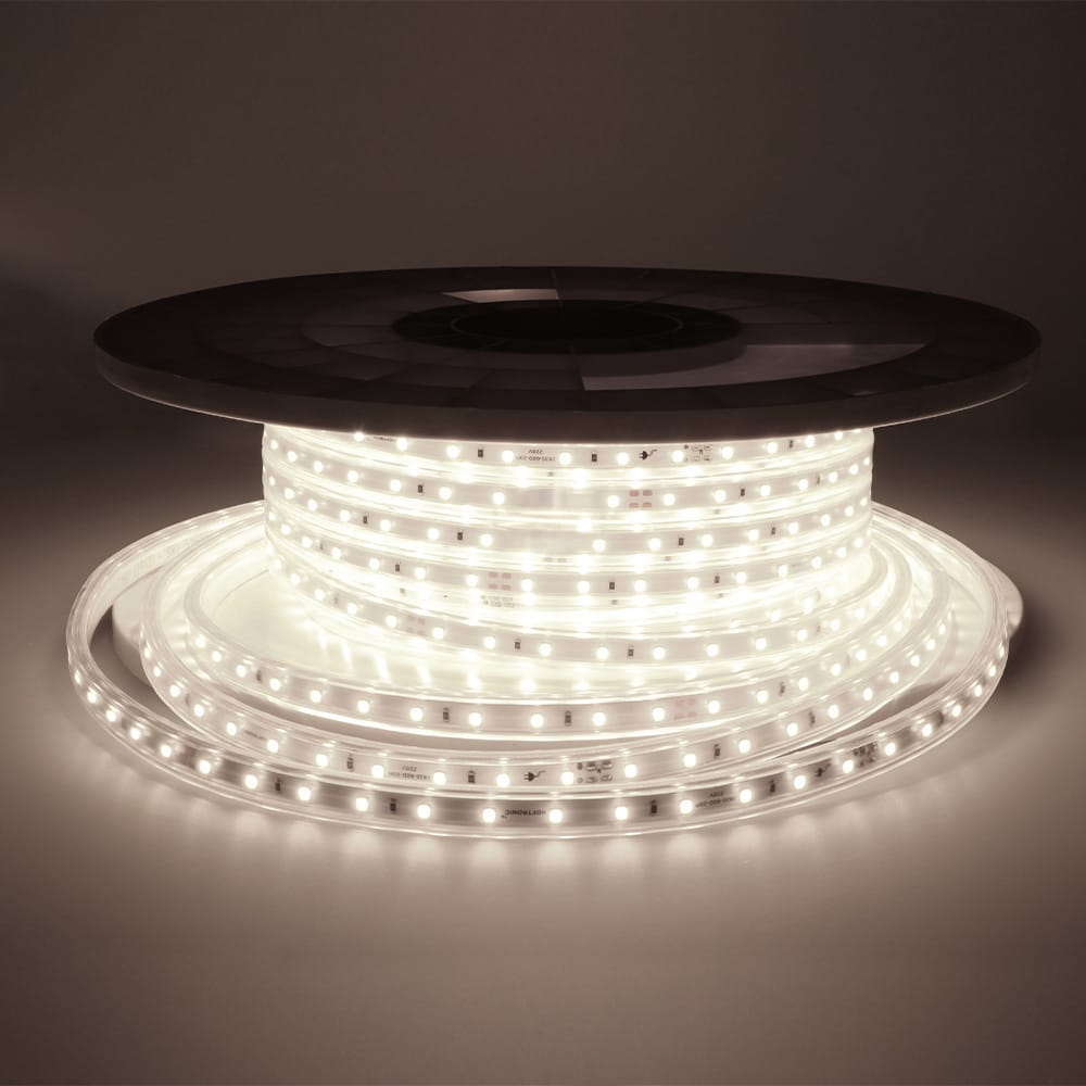 Flex60 LED Strip 25 meter - 6500K daglicht wit licht - IP65 waterdicht - Buiten & Binnen - 60 LEDs/m - 200 Watt 17.500 lumen - Inkortbaar per meter - Dimbaar | HOFTRONIC