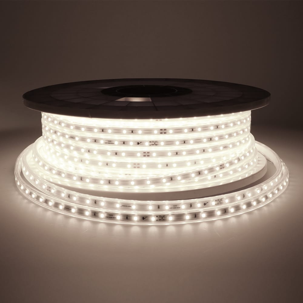Flex60 LED Strip 50 meter - 6000K daglicht wit licht - IP65 waterdicht - Buiten & Binnen - 60 LEDs/m - 320 Watt 35.000 lumen - Inkortbaar per meter - Dimbaar | HOFTRONIC