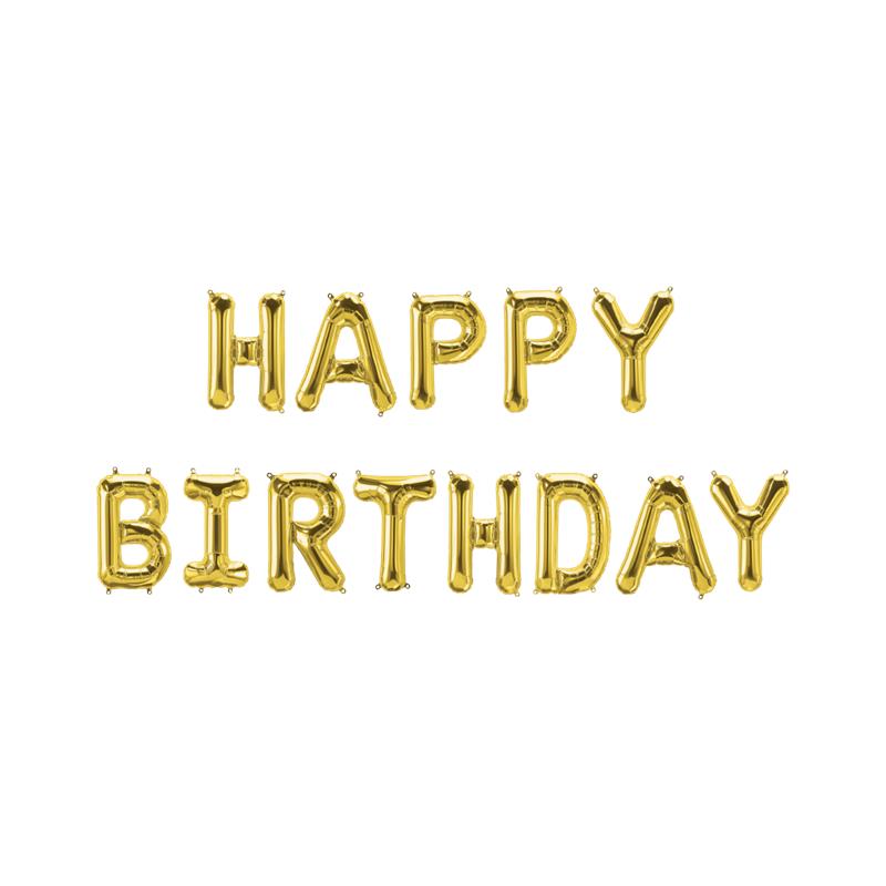 Folie ballon slinger - Happy birthday | Paperdreams