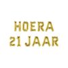 Folie ballon slinger - Hoera 21 jaar | Paperdreams