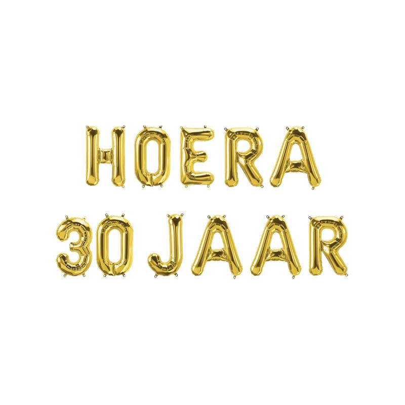 Folie ballon slinger - Hoera 30 jaar | Paperdreams