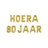 Folie ballon slinger - Hoera 80 jaar | Paperdreams