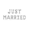 Folie ballon slinger - Just married | Paperdreams