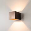 Fornax bronzo by LUSENZ - Kubusvormige up and down wandlamp met een geborstelde bronze coating | LUSENZ