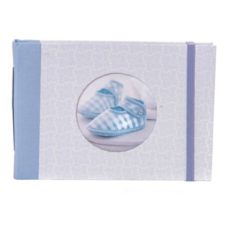 Fotoboek met elastiek als sluiting blauw |