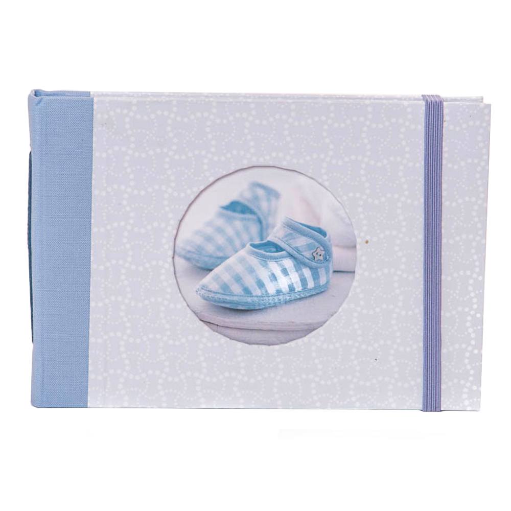 Fotoboek met elastiek als sluiting blauw |