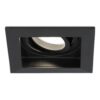 Fresno LED inbouwspot vierkant - GU10 - 4 Watt 345 Lumen - 4000K neutraal wit - Dimbaar - Kantelbaar - Verzonken - IP20 voor binnen - Zwart | HOFTRONIC