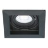 Fresno LED inbouwspot vierkant - GU10 - 4 Watt 345 Lumen - 6500K Daglicht Wit - Dimbaar - Kantelbaar - Verzonken - IP20 voor binnen - Zwart - Anti-glare | HOFTRONIC