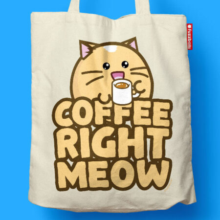 Fuzzballs Totebag - Coffee right meow | Fuzzballs