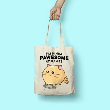 Fuzzballs Totebag - I'm Kinda Pawesome At Games | Fuzzballs