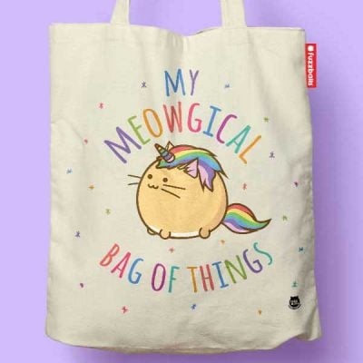 Fuzzballs Totebag - My meowgical bag of things | Fuzzballs